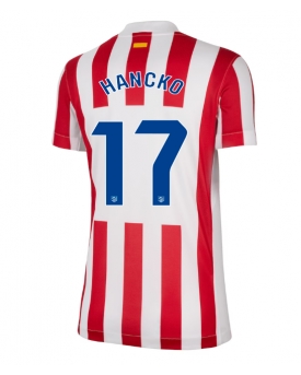 Atletico Madrid David Hancko #17 Maglia Gara Casa Repliche 2025-26 Donna Maniche Corte